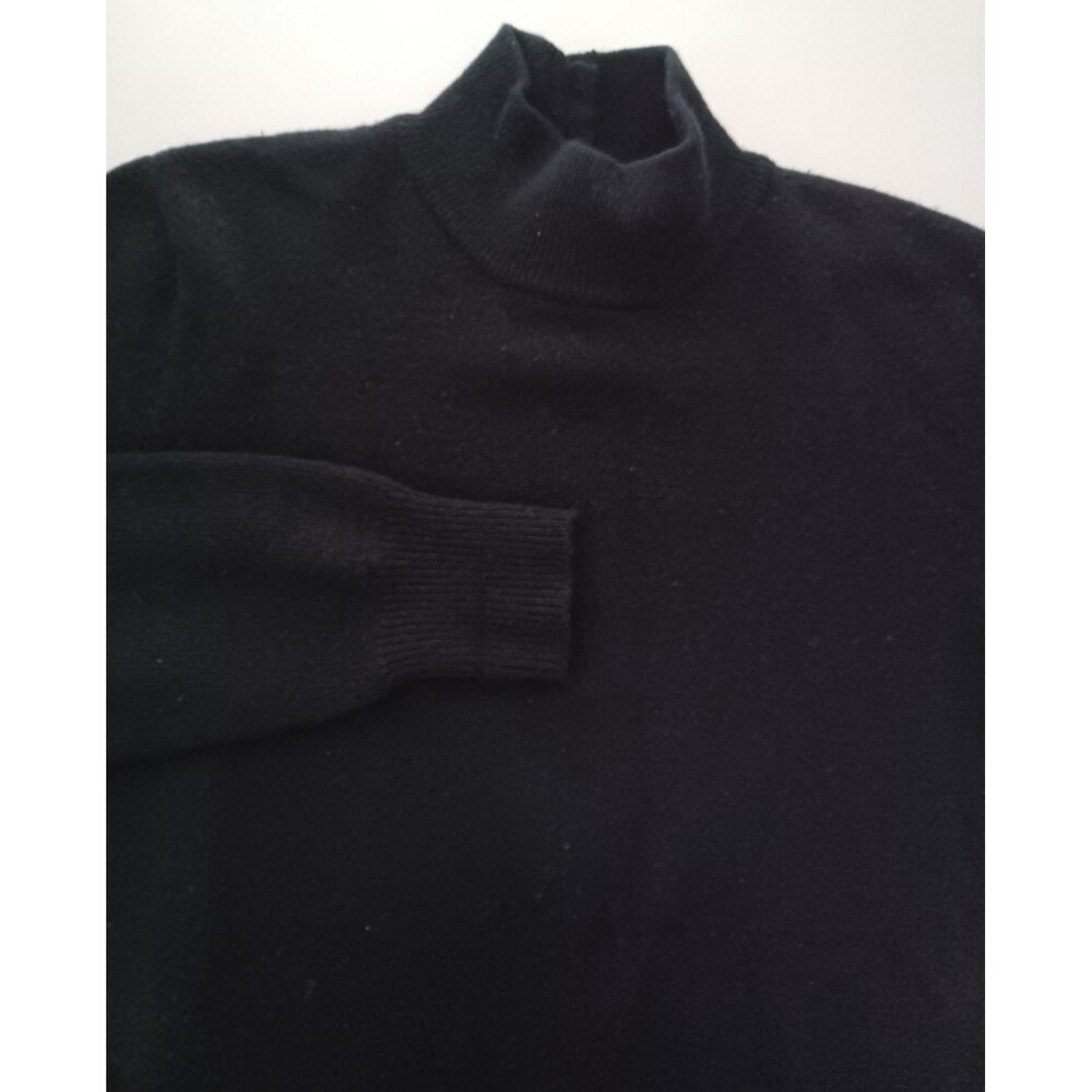 Neiman Marcus Turtleneck Sweater Women Size S Black 100% Cashmere Luxury Classic